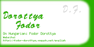 dorottya fodor business card